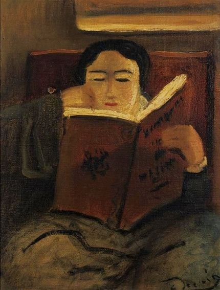 Femme assise lisant. André derain (1880-1954)